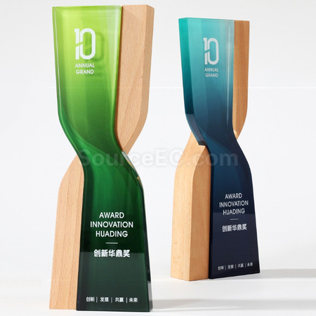Customization Wood Crystal Trophy Corporate Gifts