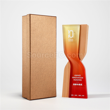 Customization Wood Crystal Trophy Corporate Gifts