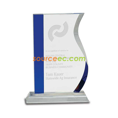 Customization Blue Crystal Trophy Corporate Gifts