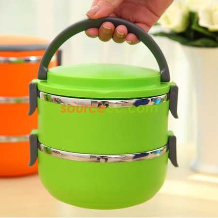 Customization Two-layer Stainless Steel Insulation  Lunch Box Corporate Gifts