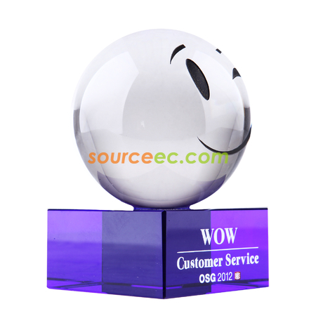 Customization Smile Crystal Blocks Corporate Gifts