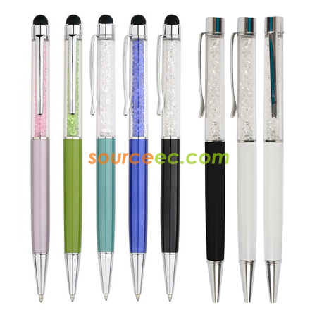Customization Crystal Pen With Stylus Corporate Gifts