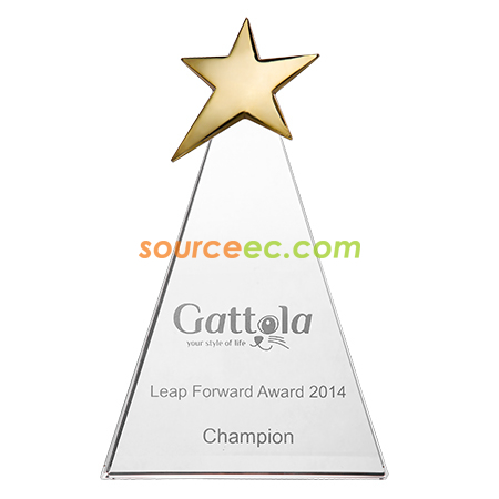 Customization Metal Star Crystal Awards Corporate Gifts