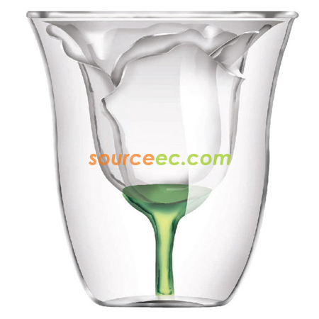 180ML Pyrex Rose Glass Cup