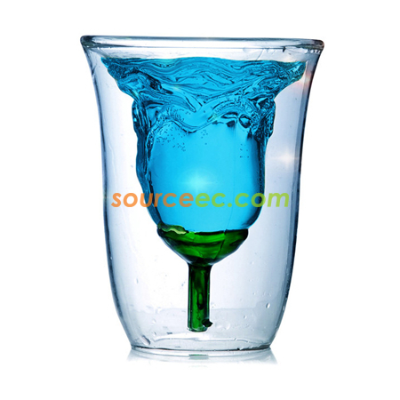 Customization 180ML Pyrex Rose Glass Cup Corporate Gifts