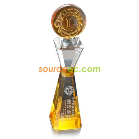 Customization Colored Glaze Crystal Trophies Corporate Gifts