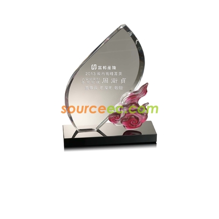 Colored Glaze Crystal Trophies