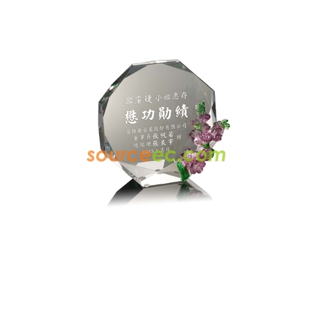 Customization Colored Glaze Crystal Trophies Corporate Gifts