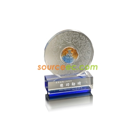 Customization Colored Glaze Crystal Trophies Corporate Gifts