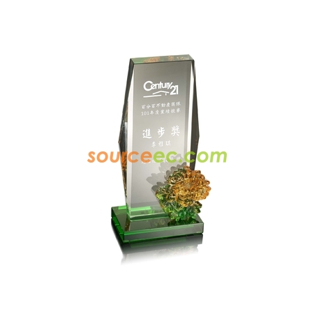 Customization Colored Glaze Crystal Trophies Corporate Gifts
