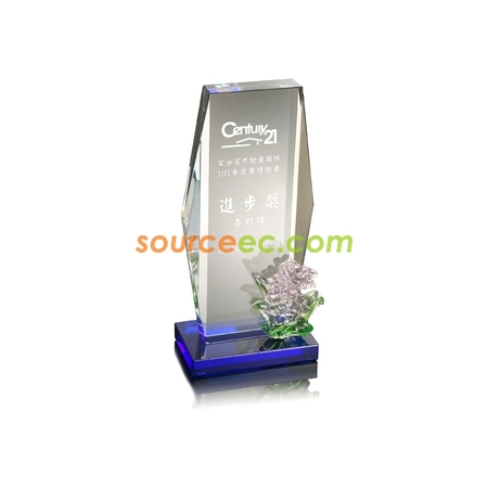 Customization Colored Glaze Crystal Trophies Corporate Gifts