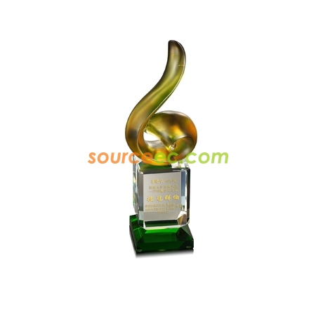 Customization Colored Glaze Crystal Trophies Corporate Gifts