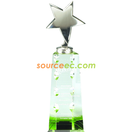 Customization Crystal Metal Trophies Corporate Gifts