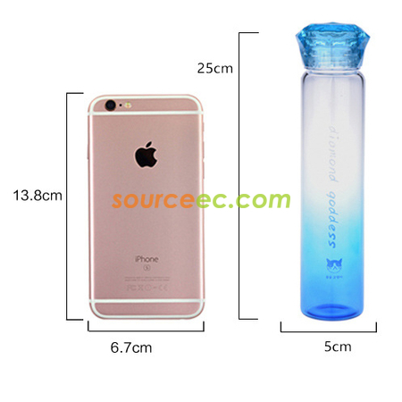 Customization 420ML Diamond Goddess Glass Corporate Gifts