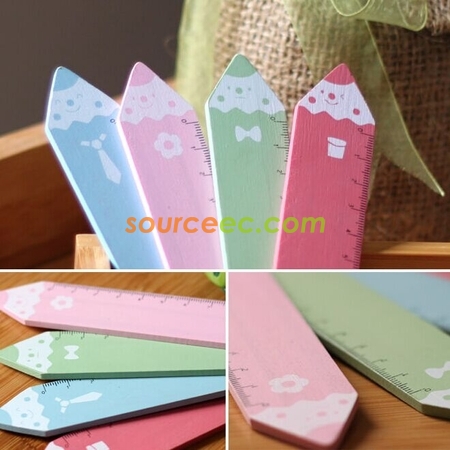 Customization Cartoon Wooden Ruler Corporate Gifts