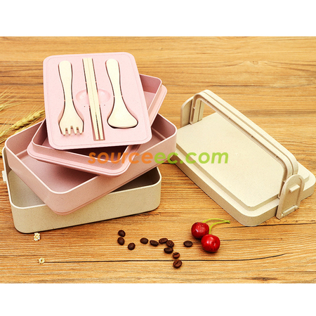 Customization 300ML Wheat Straw Lunchbox Corporate Gifts