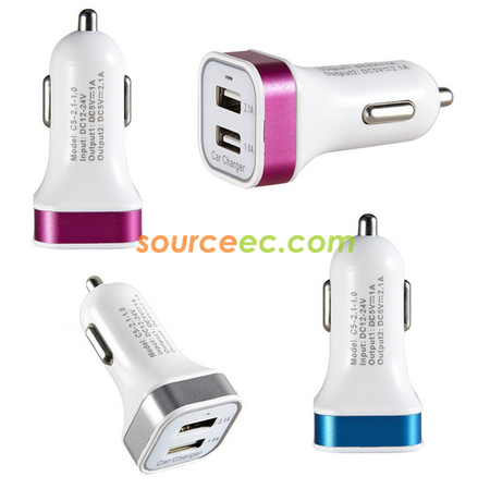 Customization Dual-port USB car charger Corporate Gifts