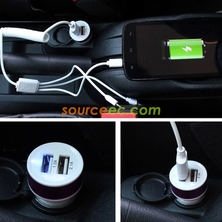 Customization Dual-port USB Car Charger Corporate Gifts