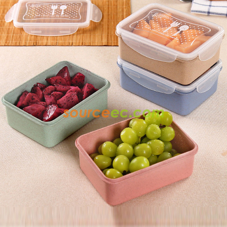 2000ML Wheat Straw Lunchbox