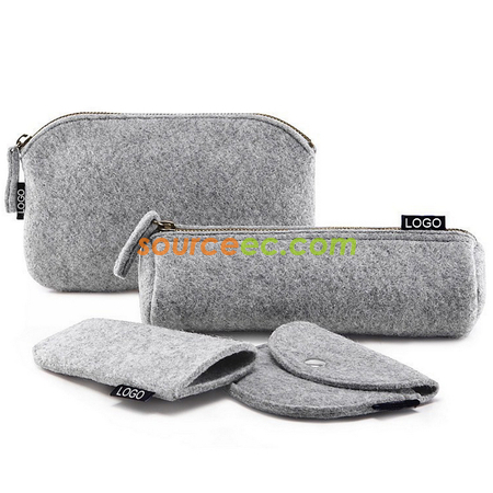 Wool Cosmetic Bags