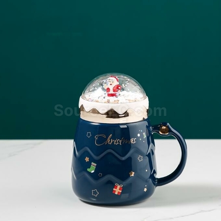 Customization 3D Three-Dimensional Santa Cute Ceramic Mug Corporate Gifts