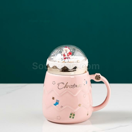 Customization 3D Three-Dimensional Santa Cute Ceramic Mug Corporate Gifts