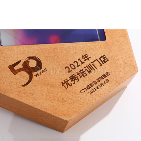 Customization Solid Wood Creative Crystal Seat Corporate Gifts