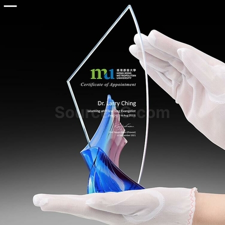 Customization Glazed Cloud Glass Crystal Trophy Corporate Gifts