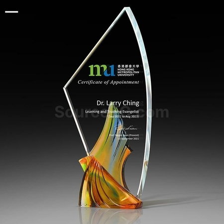 Customization Glazed Cloud Glass Crystal Trophy Corporate Gifts