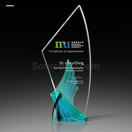 Customization Glazed Cloud Glass Crystal Trophy Corporate Gifts