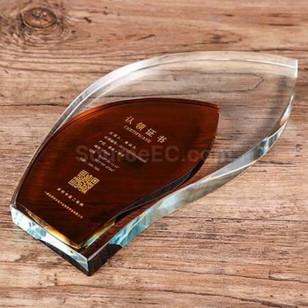 Customization Two-Tone Crystal Trophy Corporate Gifts