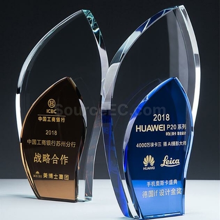 Customization Two-Tone Crystal Trophy Corporate Gifts