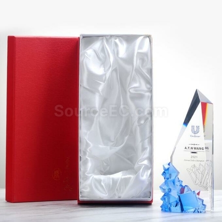 Customization Rush Hour Glass Crystal Trophy Corporate Gifts