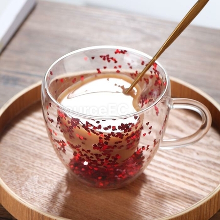 Customization Fanxin Flow Double Layer Glass Corporate Gifts