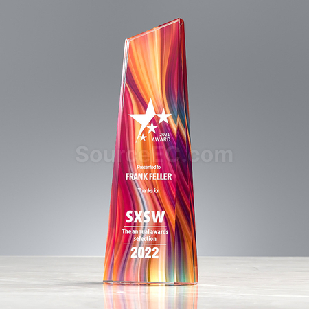 Customization  Symphony Crystal Trophy Corporate Gifts