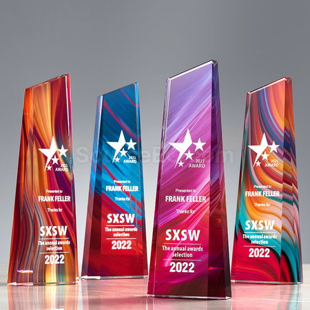 Customization  Symphony Crystal Trophy Corporate Gifts