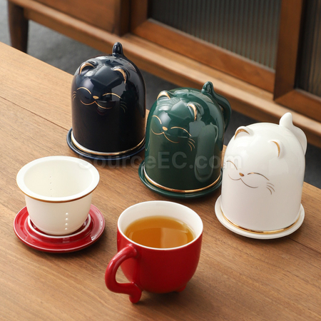 Customization Zhaocai Cat Tea Cup Corporate Gifts