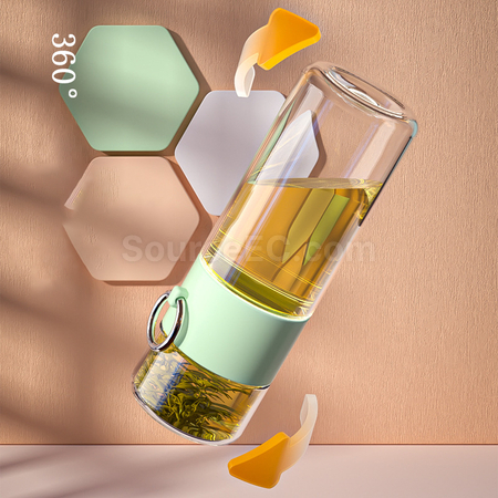 Customization Portable Glass Mug with Infuser Corporate Gifts