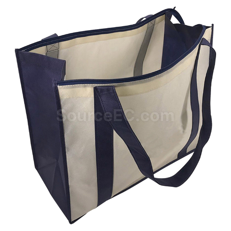 Customization Non Woven Large Zipped Shopping Bag Corporate Gifts