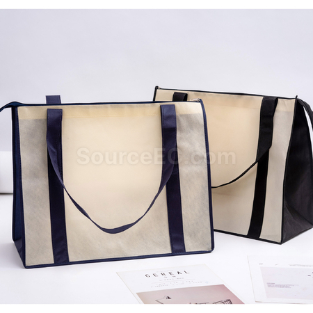 Customization Non Woven Large Zipped Shopping Bag Corporate Gifts