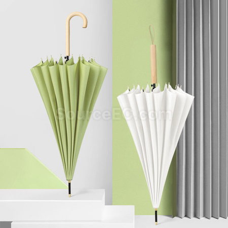Customization 16Bone Wooden Handle Straight Umbrella Corporate Gifts