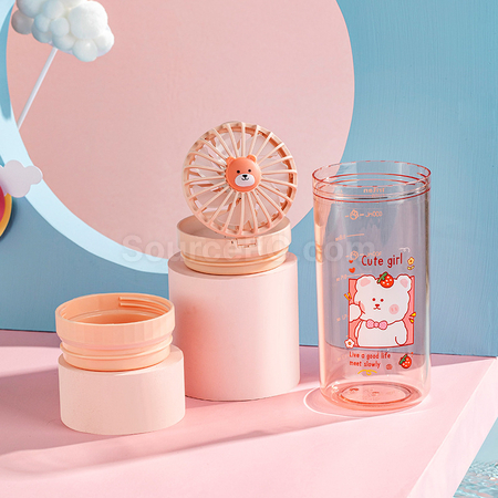 Customization Creative Water Cup With Fan Corporate Gifts