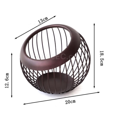 Customization Coffee Capsule Fruit Wrought Iron Storage Basket Corporate Gifts