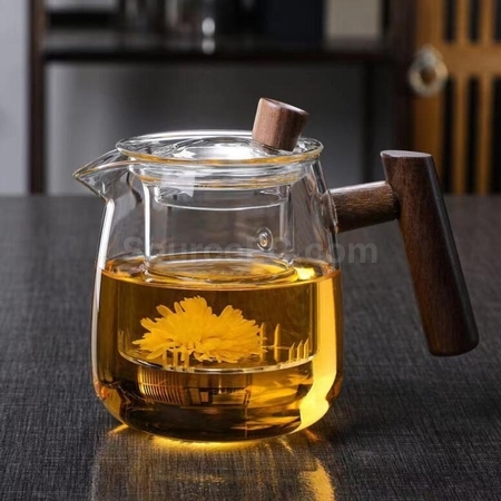 Customization Glass Heat-Resistant Tea And Water Separation Tea Set Corporate Gifts