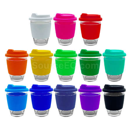 Customization Carlo Glass Coffee Cup - Silicone Band Corporate Gifts