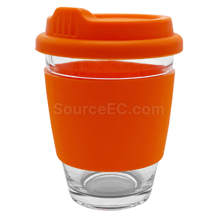 Customization Carlo Glass Coffee Cup - Silicone Band Corporate Gifts