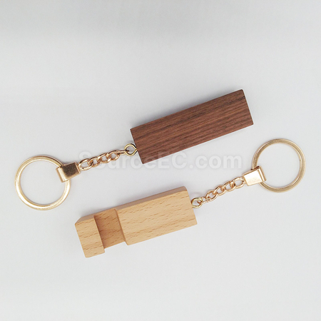 Customization Wooden Mobile Phone Polder Keyring Corporate Gifts