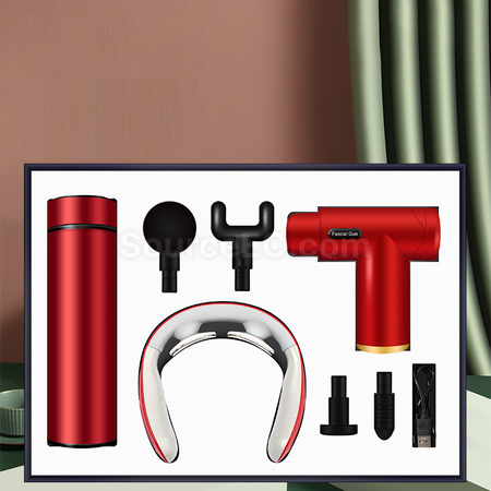 Customization Insulating Cup+Cervical Spine Instrument+Fascia Gun Set Corporate Gifts
