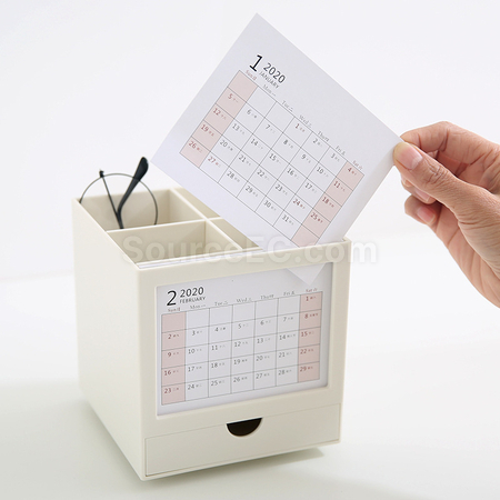 Customization Rotatable Pen Holder Storage Box Corporate Gifts