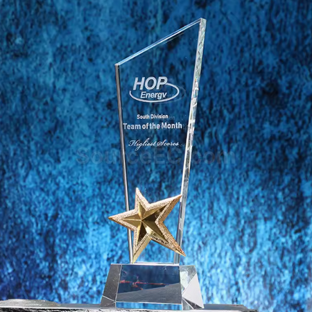 Customization Star Crystal Trophy Corporate Gifts